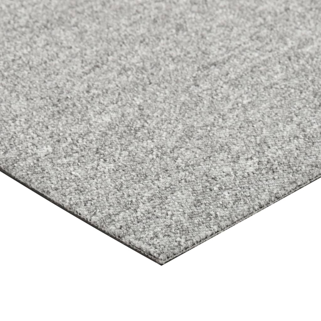 Quadrotte di Moquette 20 pz 5 mÂ² 50x50 cm Grigio Chiaro cod mxl 46481