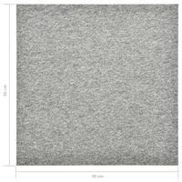 Quadrotte di Moquette 20 pz 5 m² 50x50 cm Grigio Chiaro 147310