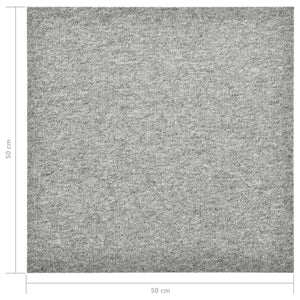 Quadrotte di Moquette 20 pz 5 m² 50x50 cm Grigio Chiaro 147310