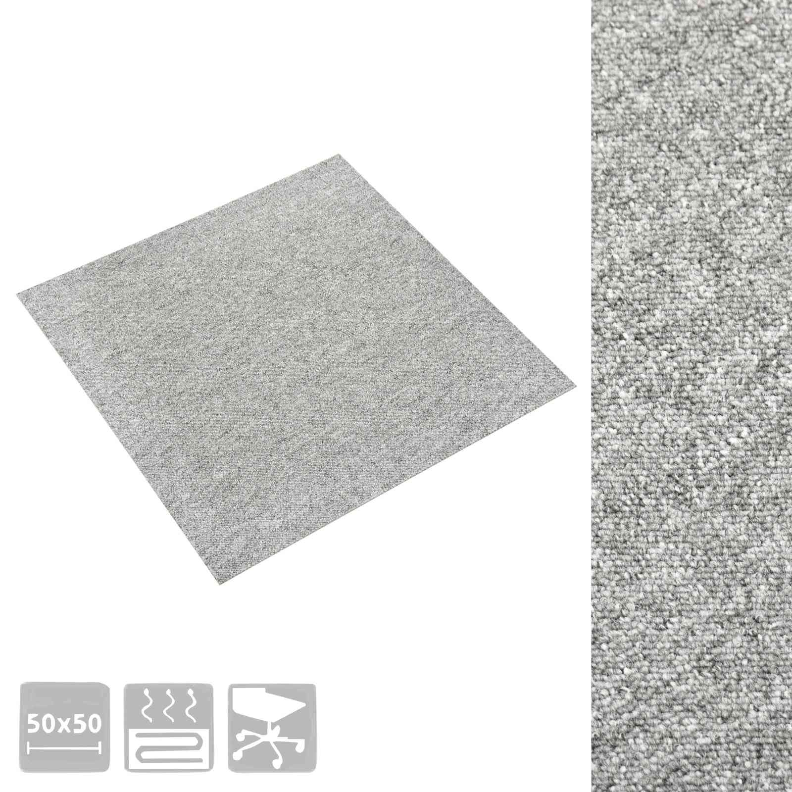 Tappeto 20 pcs Grigio chiaro 50 x 50 cm 100% Polipropilene 42046747