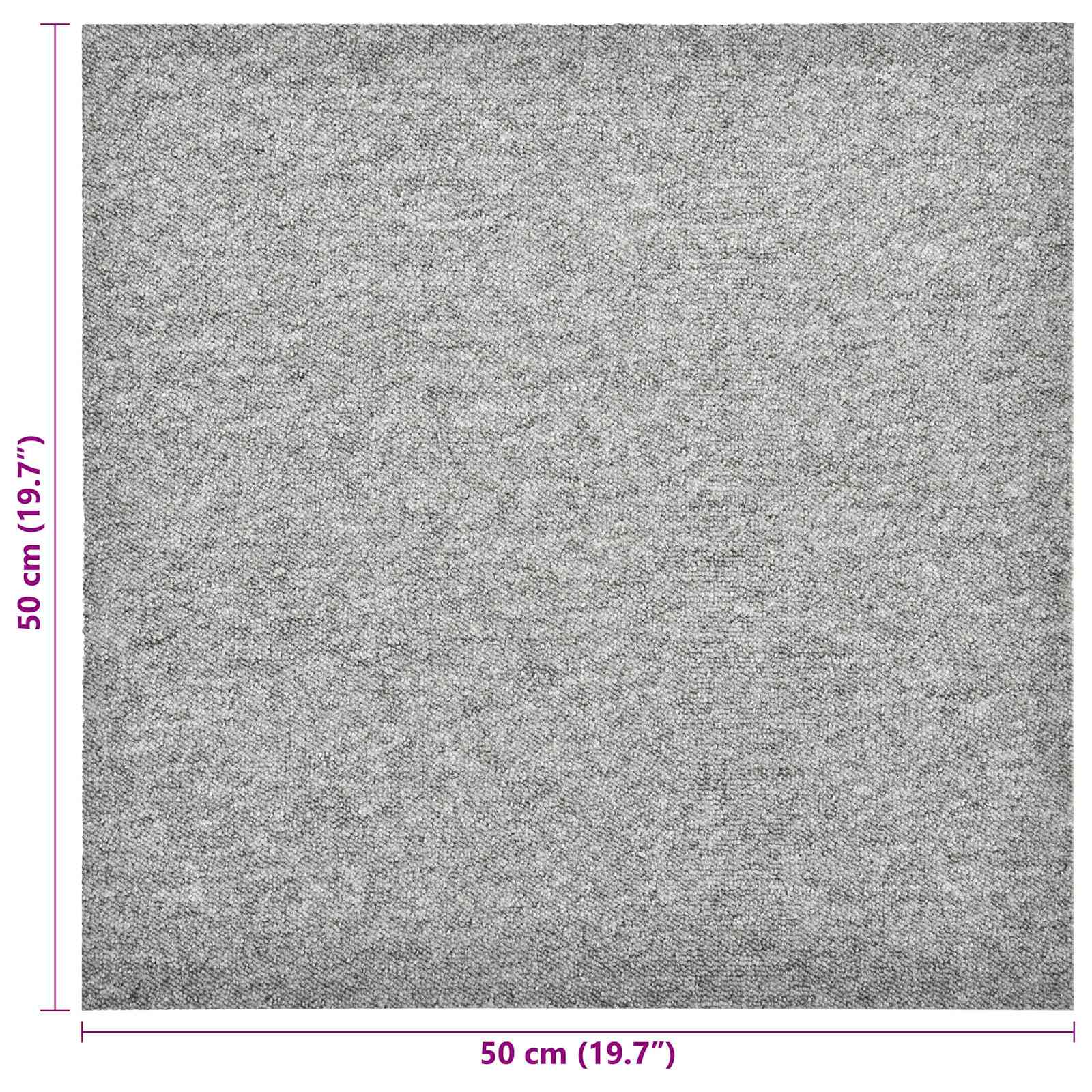 Tappeto 20 pcs Grigio chiaro 50 x 50 cm 100% Polipropilene 42046747