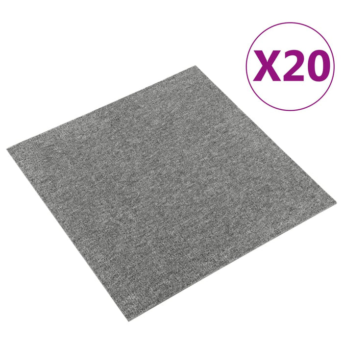 Quadrotte di Moquette 20 pz 5 mÂ² 50x50 cm Grigie cod mxl 47818