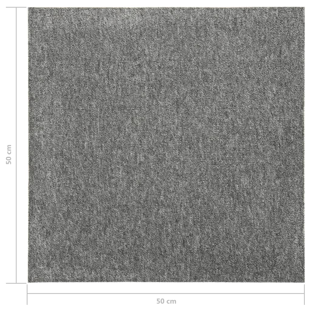 Quadrotte di Moquette 20 pz 5 mÂ² 50x50 cm Grigie cod mxl 47818