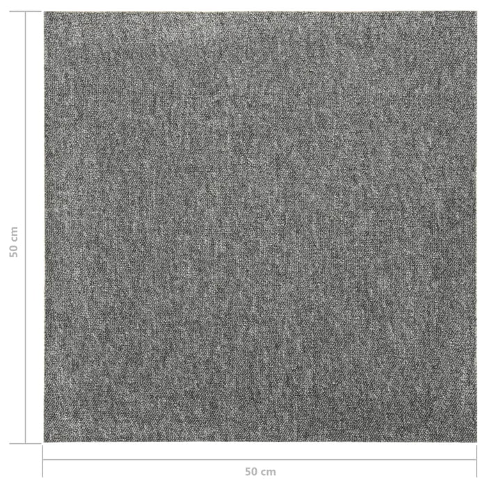 Quadrotte di Moquette 20 pz 5 mÂ² 50x50 cm Grigie cod mxl 47818