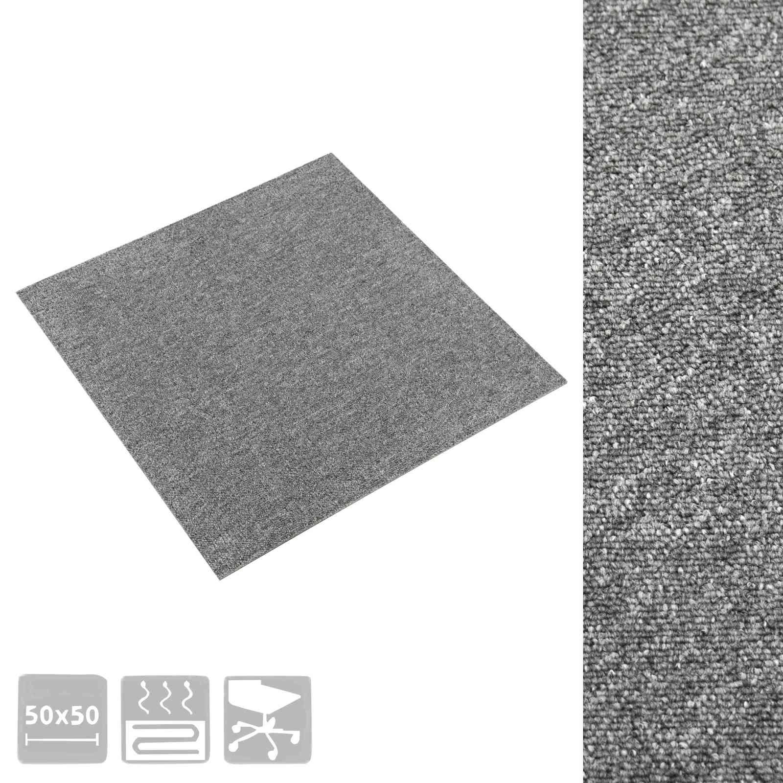 Tappeto 20 pcs Grigio 50 x 50 cm 100% Polipropilene 42046748