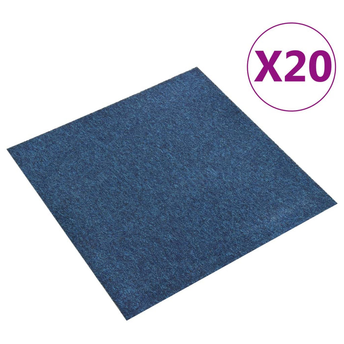 Quadrotte di Moquette 20 pz 5 mÂ² 50x50 cm Blu Scuro cod mxl 49550