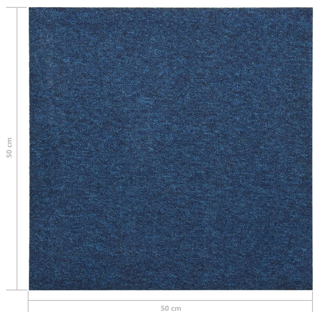 Quadrotte di Moquette 20 pz 5 mÂ² 50x50 cm Blu Scuro cod mxl 49550