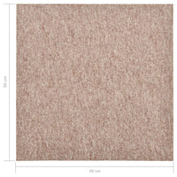 Quadrotte di Moquette 20 pz 5 mÂ² 50x50 cm Beige