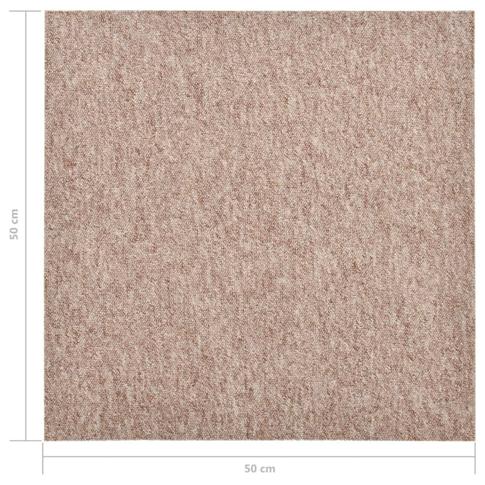 Quadrotte di Moquette 20 pz 5 mÂ² 50x50 cm Beige