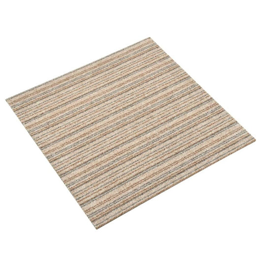 Quadrotte di Moquette 20 pz 5 mÂ² 50x50 cm Beige a Strisce