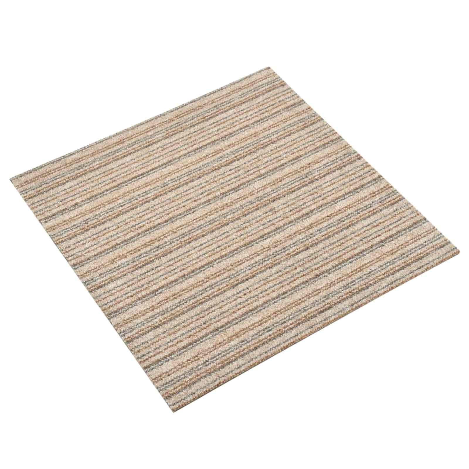 Tappeto 20 pcs Beige Striato 50 x 50 cm 100% Polipropilene 42046754