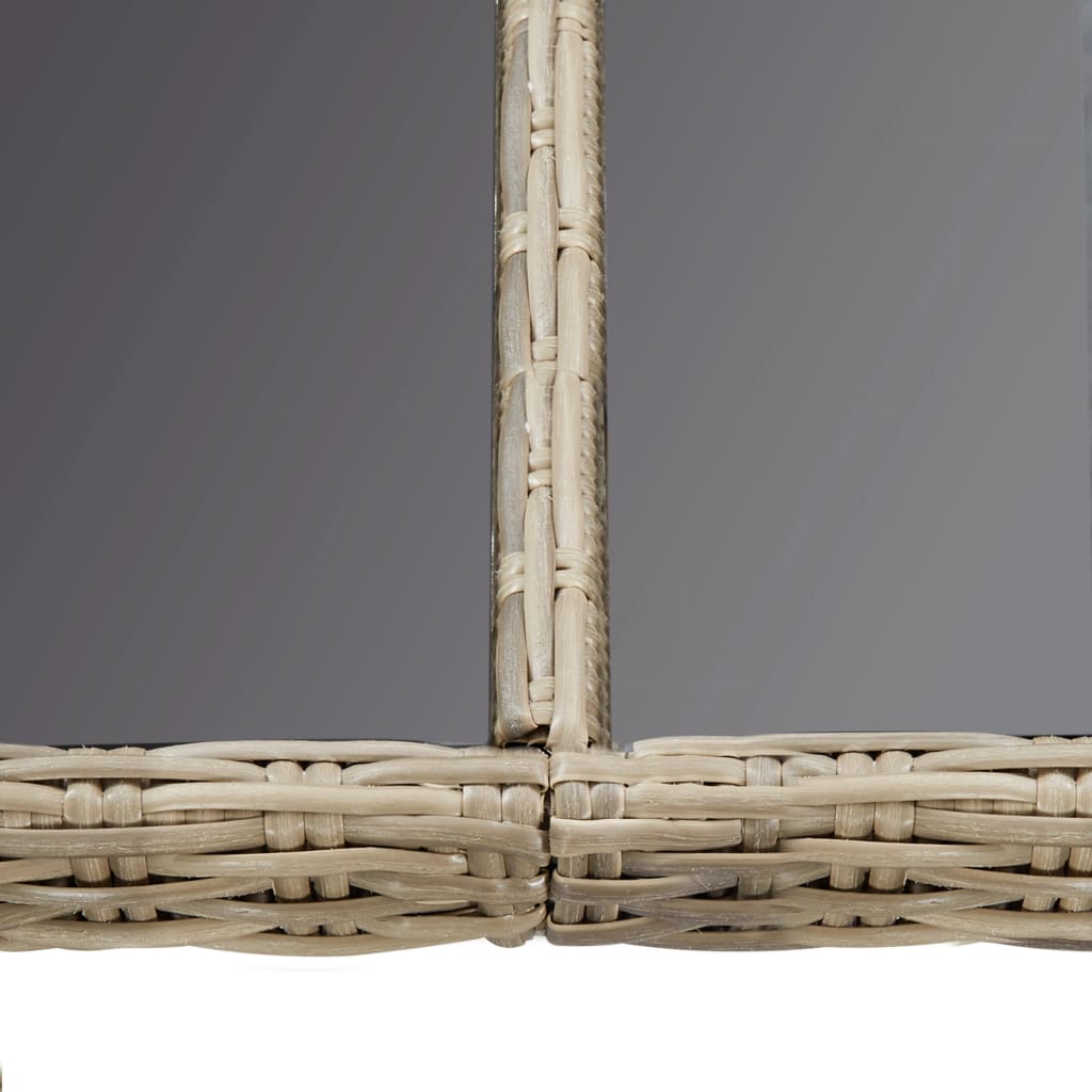 Tavolo da Giardino Marrone 200x100x74 cm in Vetro e Polyrattan 310141