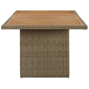 Tavolo da Giardino Marrone 200x100x74 cm in Polyrattan 310143