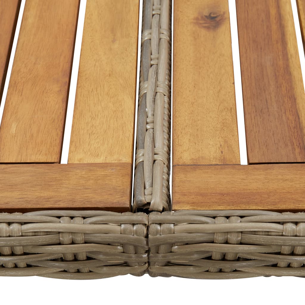 Tavolo da Giardino Marrone 200x100x74 cm in Polyrattan 310143