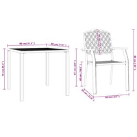 Sedie da Esterno 4 pz Design a Rete in Acciaio Antracite 310156