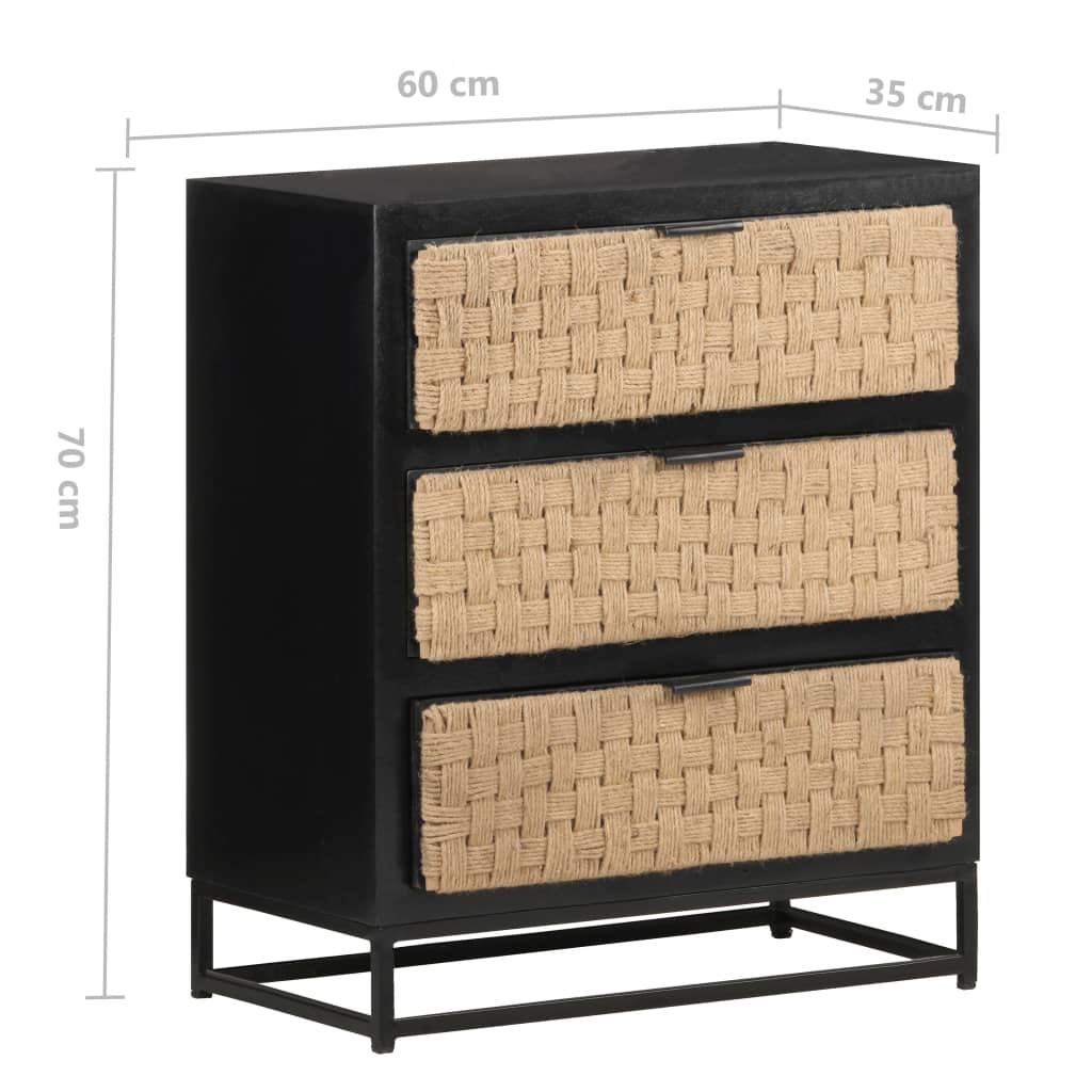 Credenza 60x35x70 cm in Legno Massello di Mango 323492