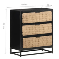 Credenza 60x35x70 cm in Legno Massello di Mango 323492