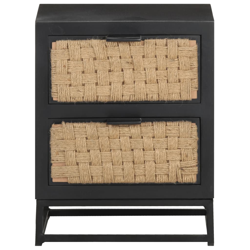 Comodino-Tavolino da notte 40x30x50 cm in Legno Massello di Mango 992267