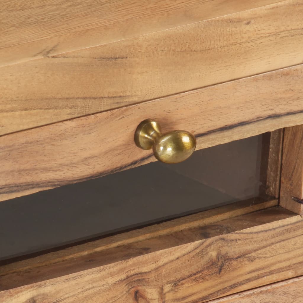 Mobile Porta TV-Mobile per TV-Credenza TV 110x30x40 cm in Legno Massello di Acacia 377279