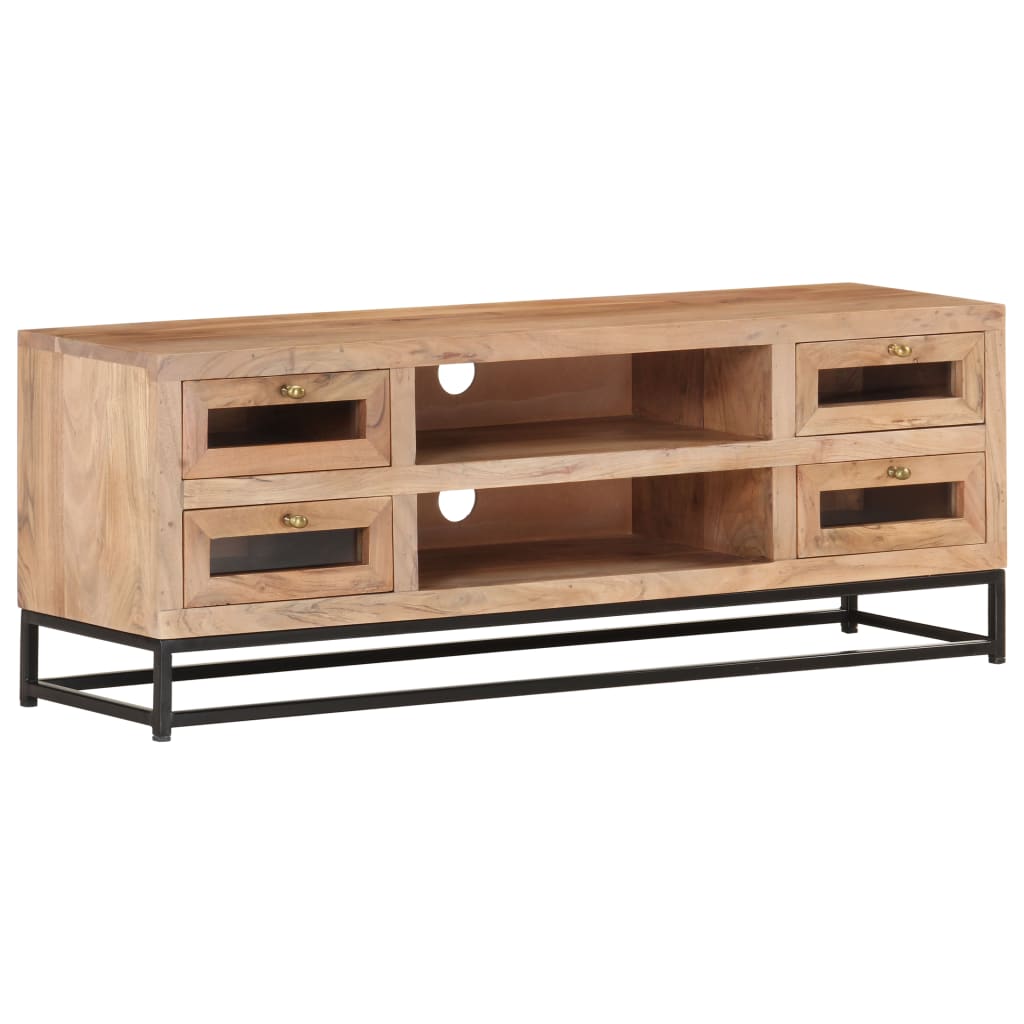Mobile Porta TV-Mobile per TV-Credenza TV 110x30x40 cm in Legno Massello di Acacia 377279