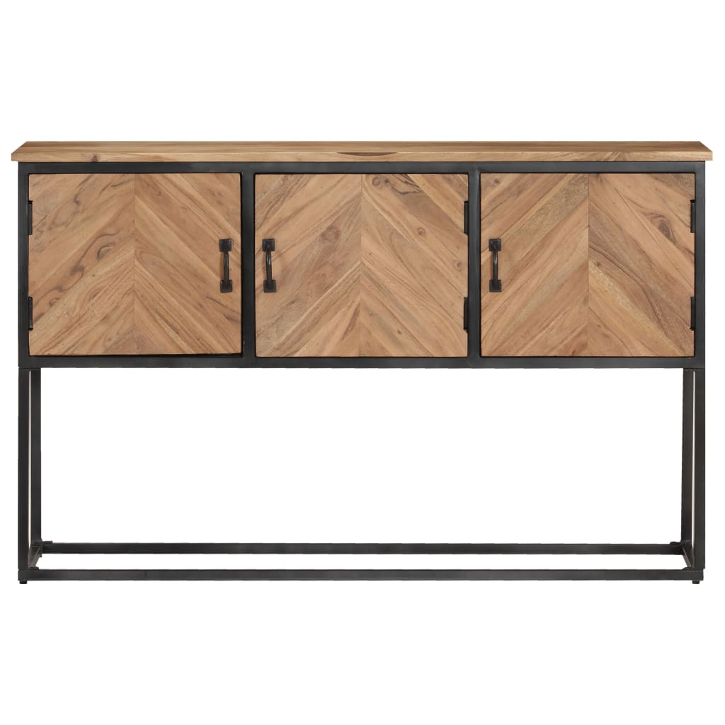 Credenza-Buffet-Armadio da cucina 120x30x75 cm in Legno Massello di Acacia 801782