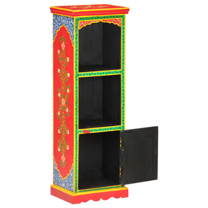 Credenza Alta Dipinta a Mano 40x30x120 cm in Massello di Mango 323537