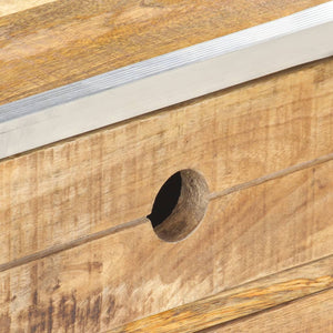 Tavolino da Salotto 89x59x33 cm in Massello di Mango Grezzo 323408