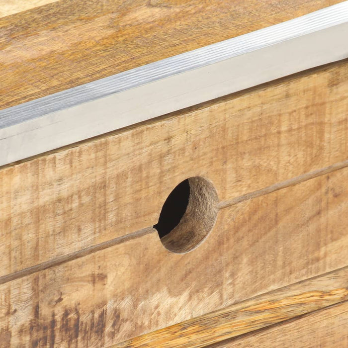 Tavolino da Salotto 89x59x33 cm in Massello di Mango Grezzo 323408