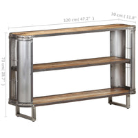 Credenza-Buffet-Armadio da cucina 120x30x73 cm in Legno Massello di Mango