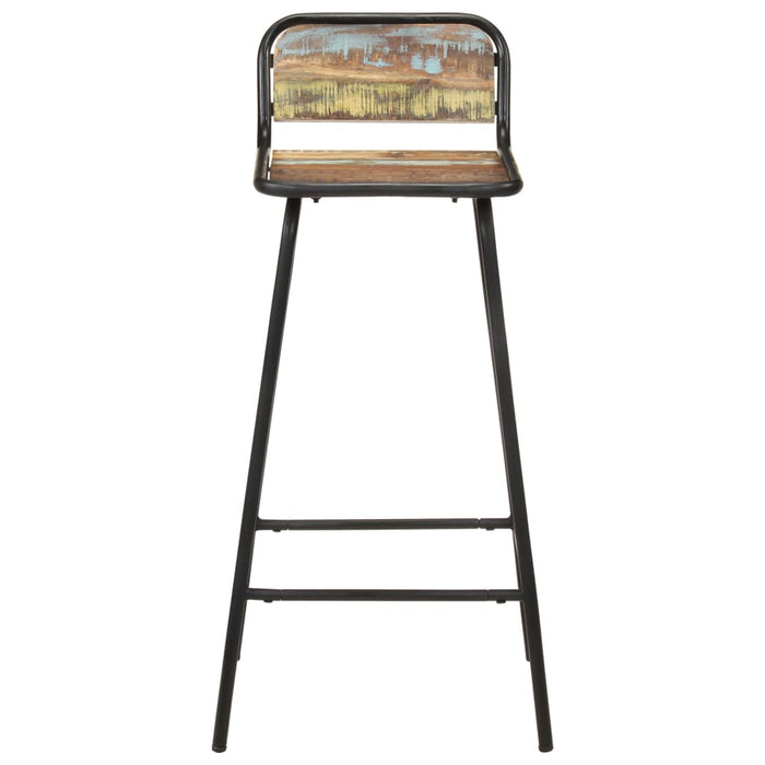 Sgabelli da Bar 4 pz Legno Massello di Recupero cod mxl 66376