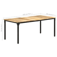 Tavolo da Pranzo 180x90x76 cm in Legno di Mango Grezzo 321975