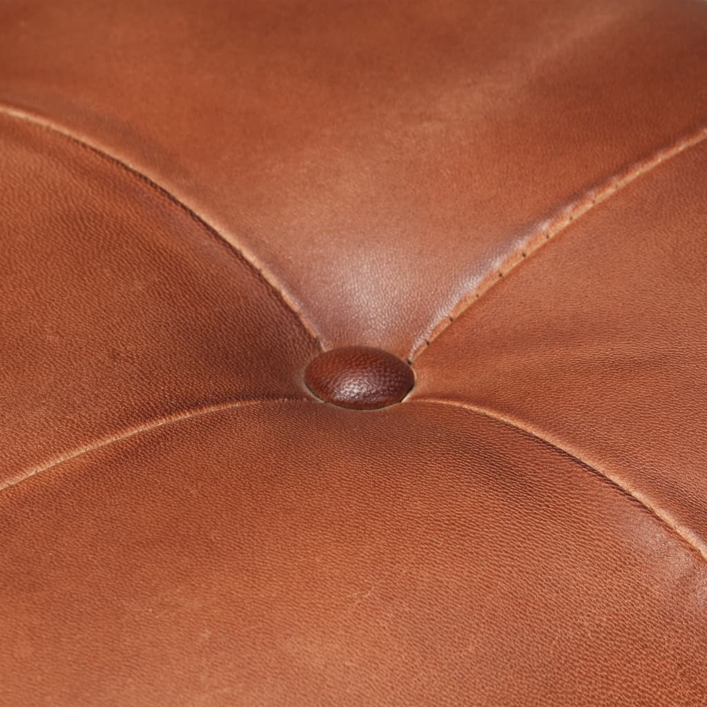 Sedie da Pranzo a Sbalzo 2 pz Marroni in Vera Pelle 321847