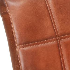 Sedie da Pranzo a Sbalzo 2 pz Marroni in Vera Pelle 321851