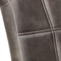 Sedie da Pranzo a Sbalzo 2 pz Grigie in Vera Pelle