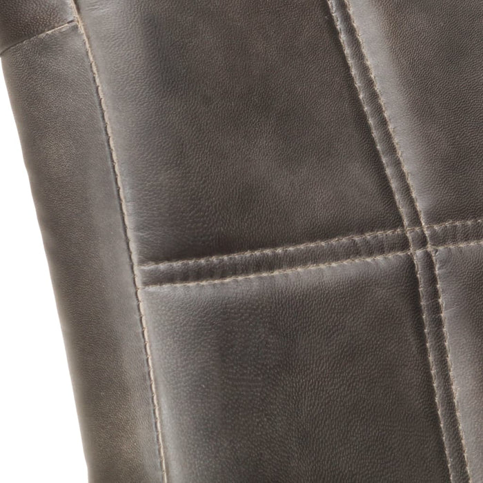 Sedie da Pranzo a Sbalzo 2 pz Grigie in Vera Pelle