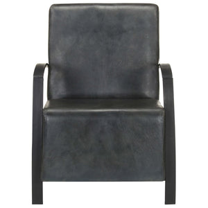 Poltrona Grigio Anticato in Vera Pelle 321865