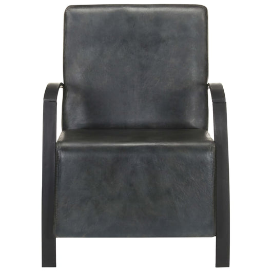 Poltrona Grigio Anticato in Vera Pelle 321865