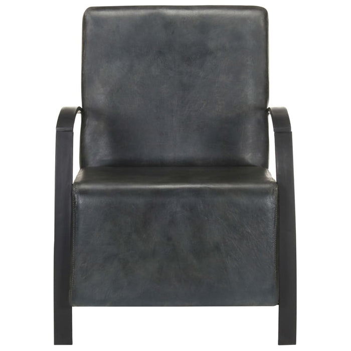 Poltrona Grigio Anticato in Vera Pelle 321865