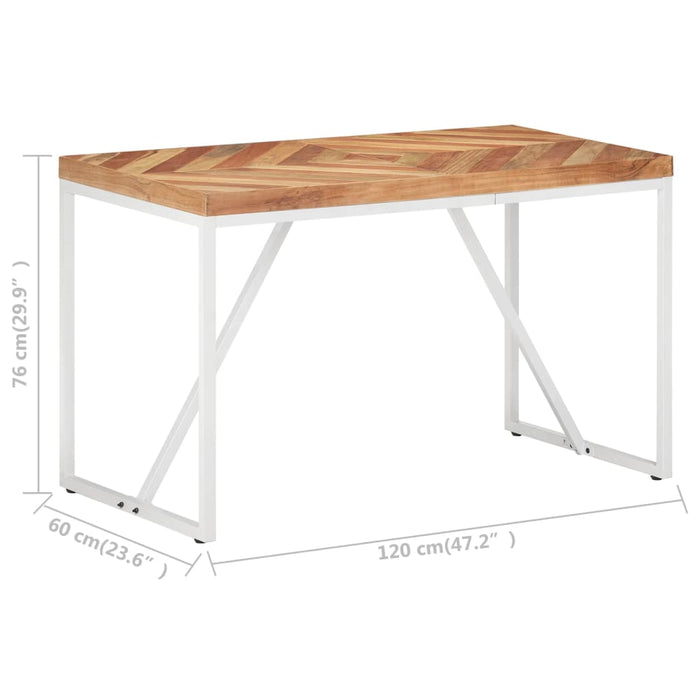 Tavolo da Pranzo 120x60x76 cm Legno Massello di Acacia e Mango 323545