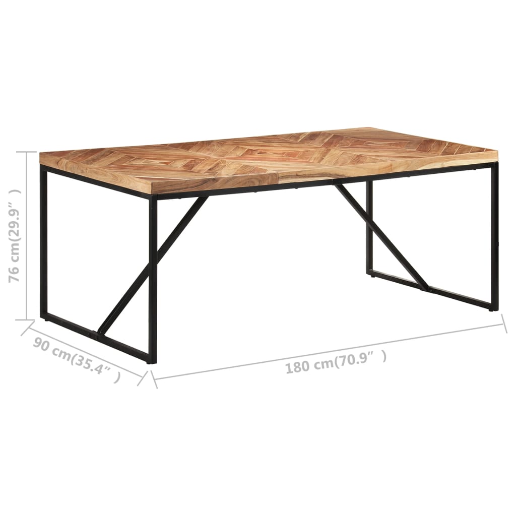 Tavolo da Pranzo 180x90x76 cm Legno Massello di Acacia e Mango 323552