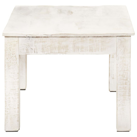 Tavolino da Salotto Bianco 110x60x45 cm in Massello di Mango 323555