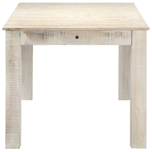 Tavolo da Pranzo Bianco 180x90x76 cm in Legno Massello di Mango 323558