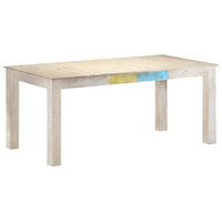 Tavolo da Pranzo Bianco 180x90x76 cm in Legno Massello di Mango 323558