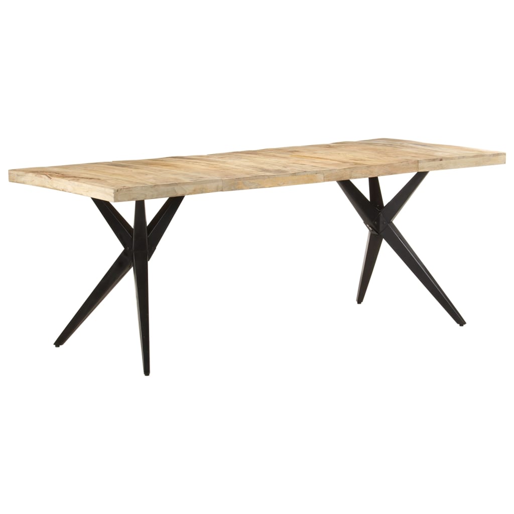 Tavolo da Pranzo 200x90x76 cm in Legno di Mango Grezzo 323572