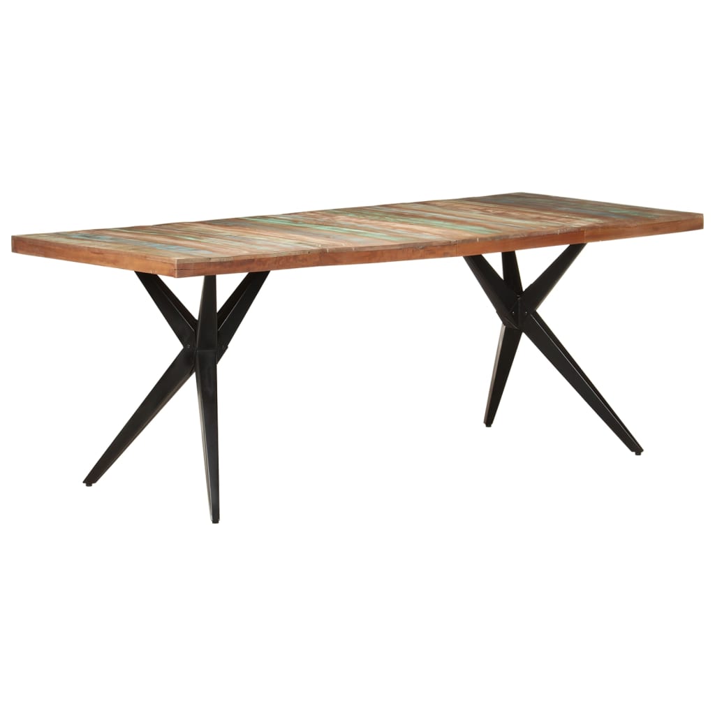 Tavolo da Pranzo 200x90x76 cm in Legno Massello di Recupero 323573