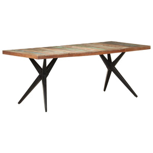 Tavolo da Pranzo 200x90x76 cm in Legno Massello di Recupero 323573