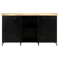 Credenza 140x38x76 cm in Legno di Mango Grezzo 323574