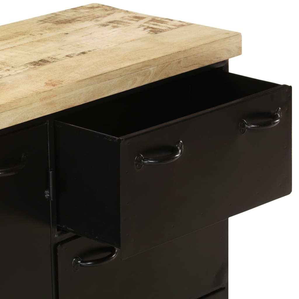 Credenza 140x38x76 cm in Legno di Mango Grezzo 323574