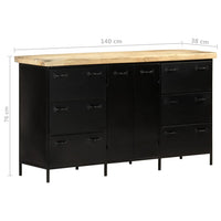 Credenza 140x38x76 cm in Legno di Mango Grezzo 323574