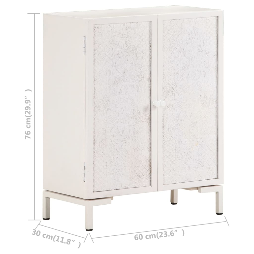 Credenza-Buffet-Armadio da cucina 60x30x76 cm in Legno Massello di Mango 571692